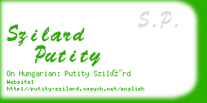 szilard putity business card